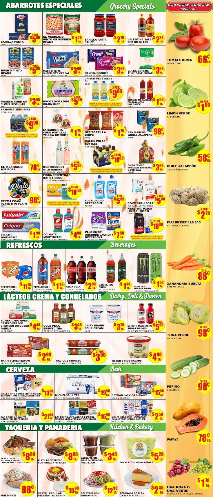 Poco Loco Supermercado (2620 H Avenue, Rosenberg, TX) Weekly Ad July 29 - August 4, 2026