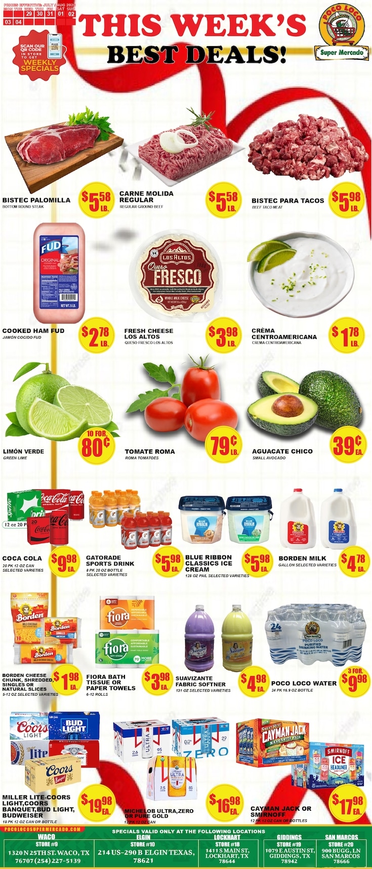 Poco Loco Supermercado (Texas) Weekly Ad July 29 - August 4, 2026