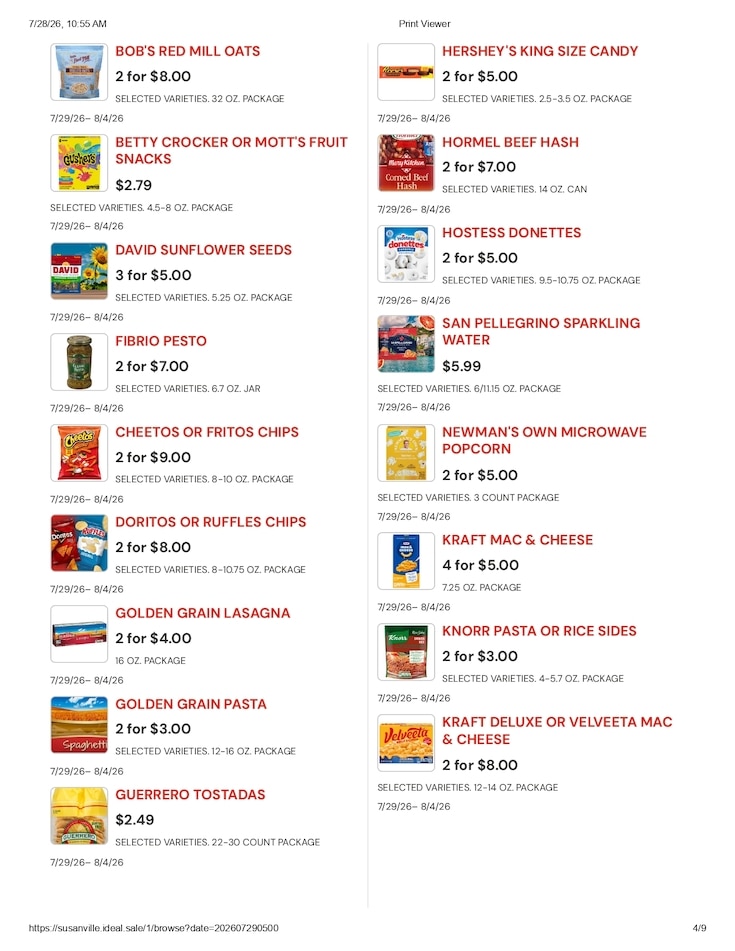 Susanville Supermarket IGA Weekly Ad July 29 - August 4, 2026
