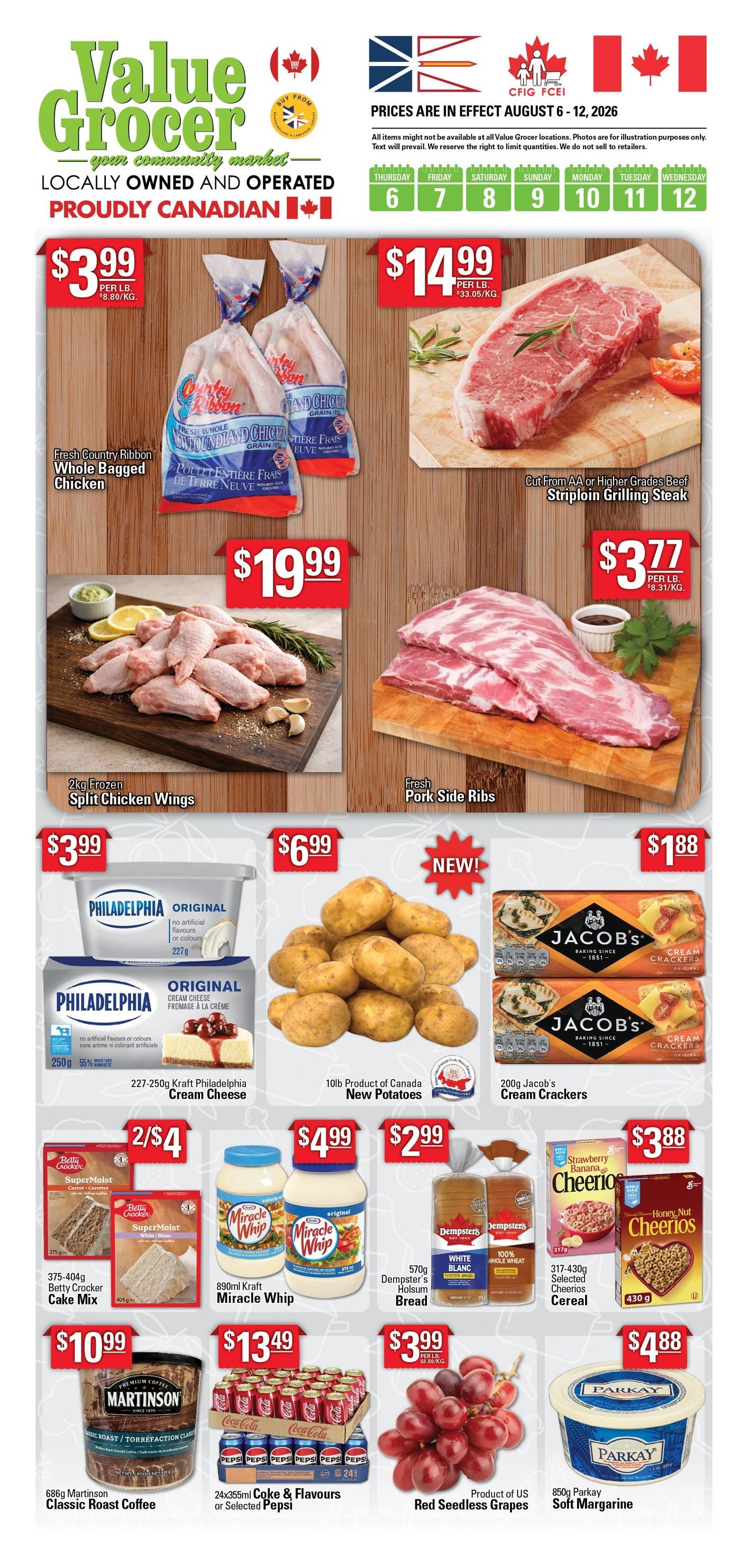 Value Grocer Flyer August 6 to 12