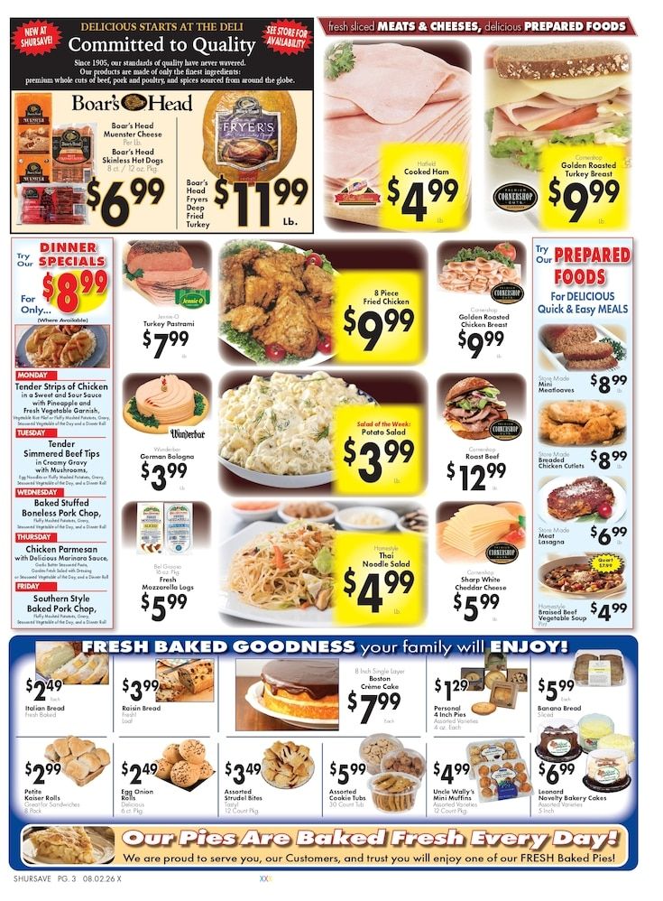 Zazzera's Supermarket ShurSave Weekly Ad August 2 - 8, 2026
