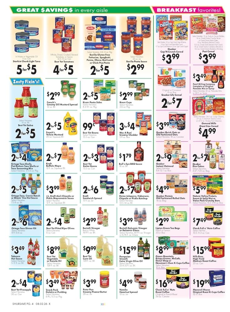 Zazzera's Supermarket ShurSave Weekly Ad August 2 - 8, 2026