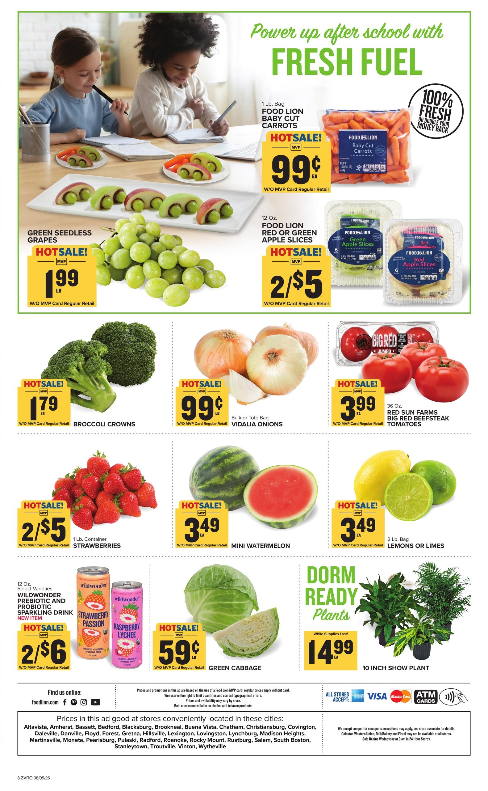 Food Lion (Martinsville–Roanoke Area, VA) Weekly Ad August 5 - 11, 2026