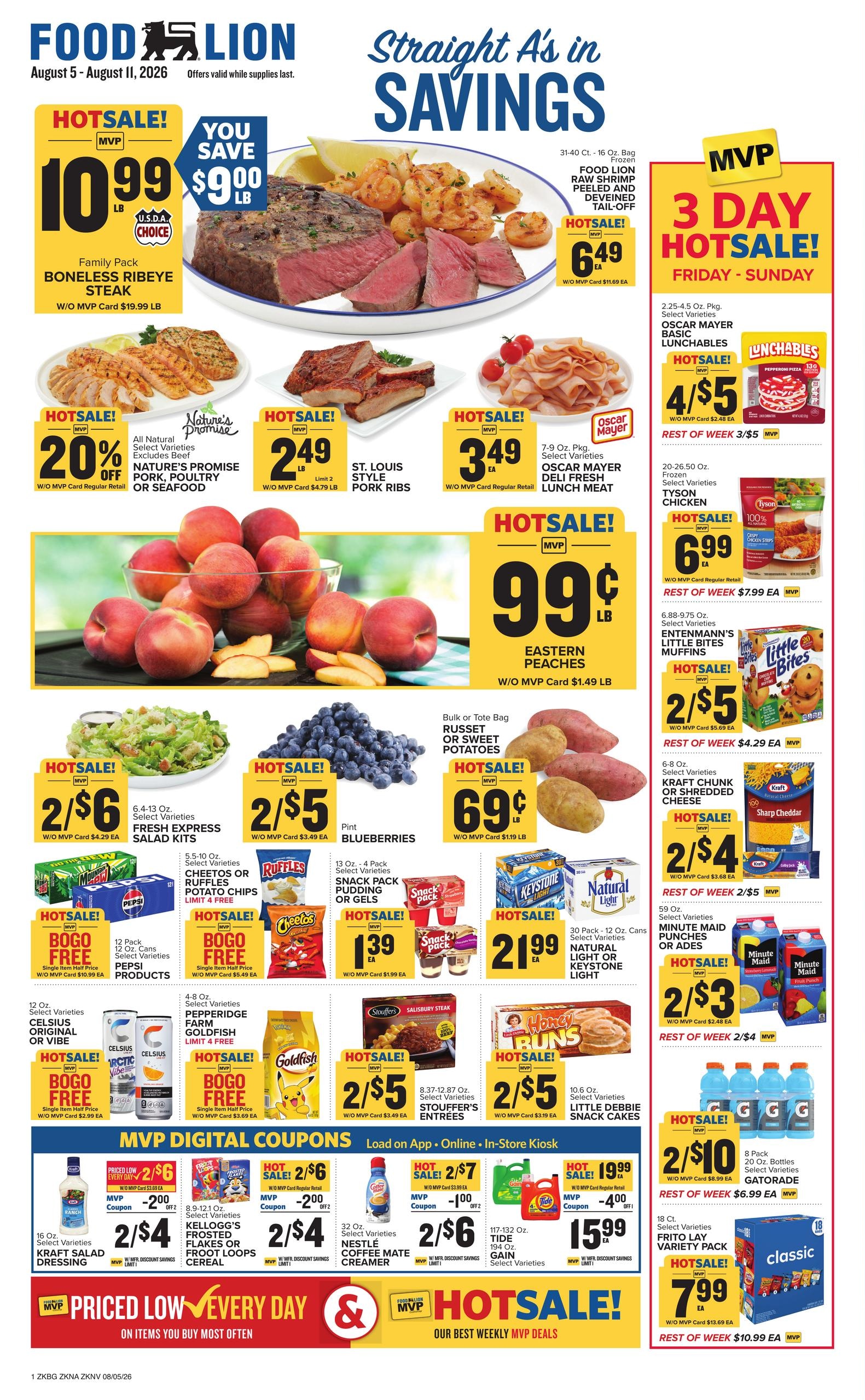 Food Lion (Scottsville Area, KY) Weekly Ad August 5 - 11, 2026