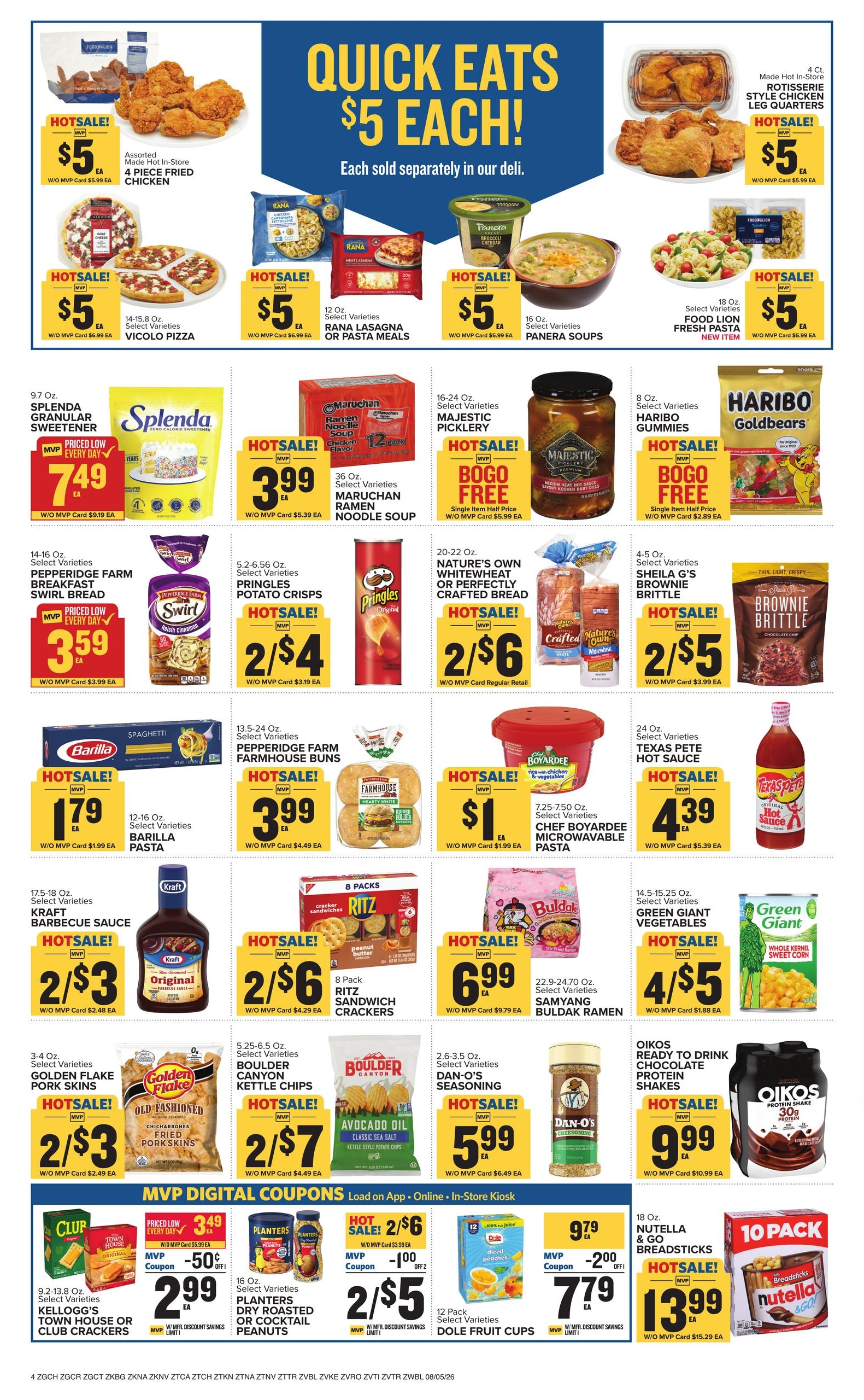 Food Lion (Scottsville–Bowling Green Area, KY) Weekly Ad August 5 - 11, 2026