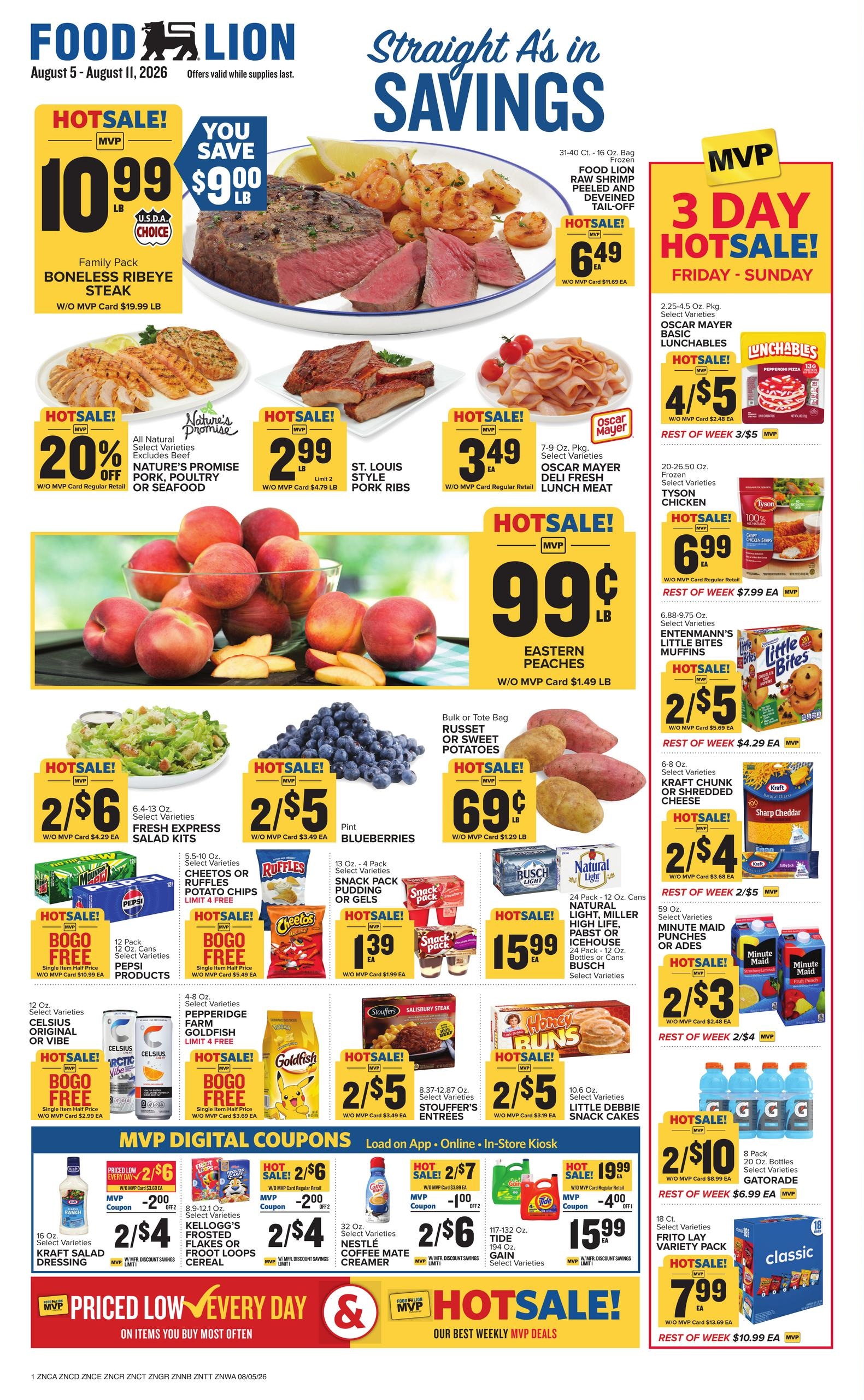 Food Lion (Boone Area, NC) Weekly Ad August 5 - 11, 2026