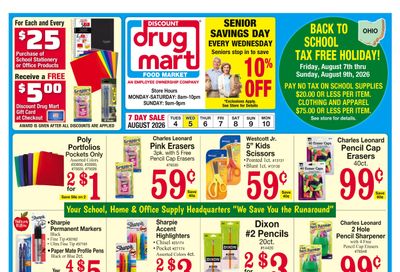 Discount Drug Mart (Ohio) Weekly Ad August 5 - 11, 2026