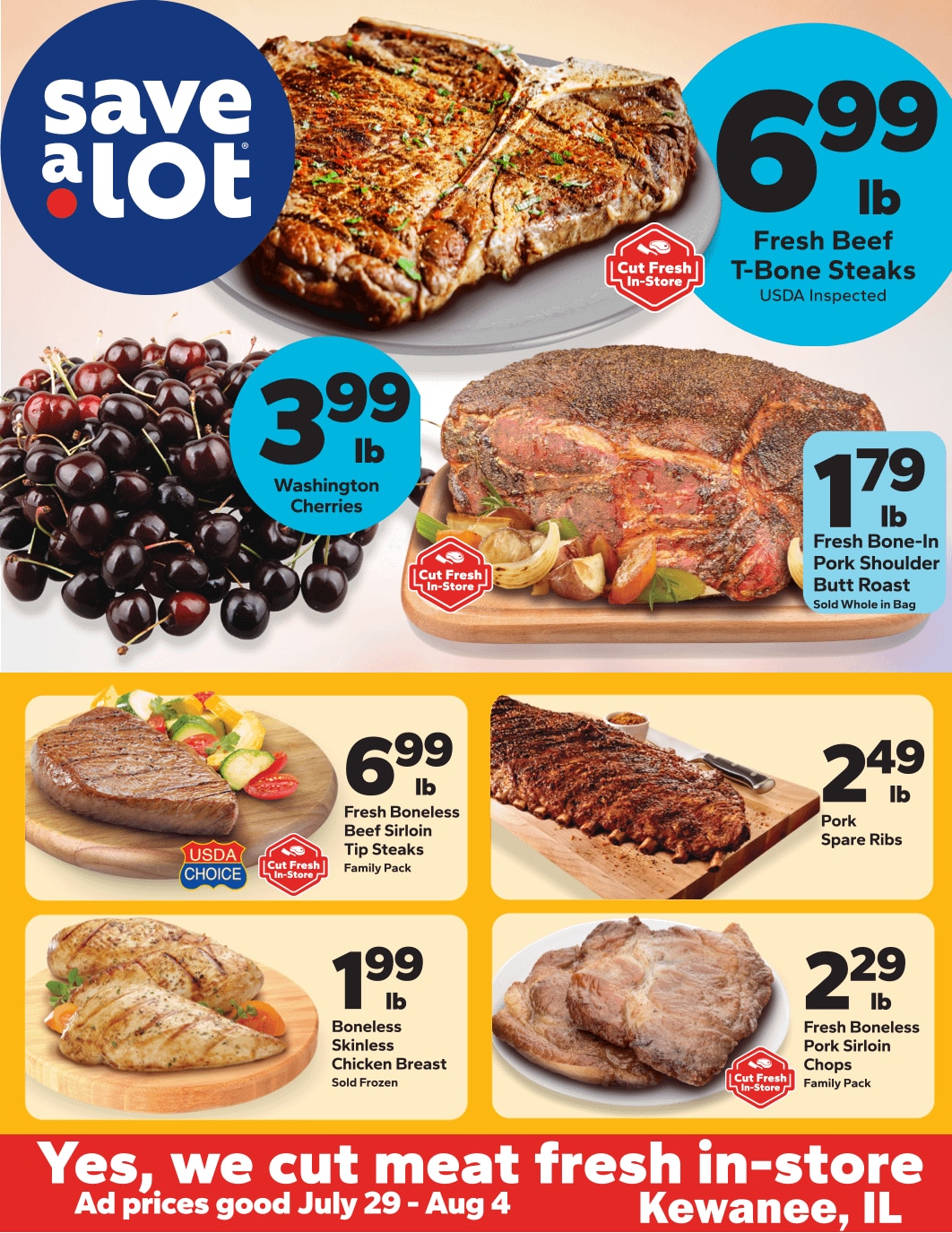 Save a Lot Food Stores (401 S Main St, Kewanee, IL) Weekly Ad July 29 - August 5, 2026