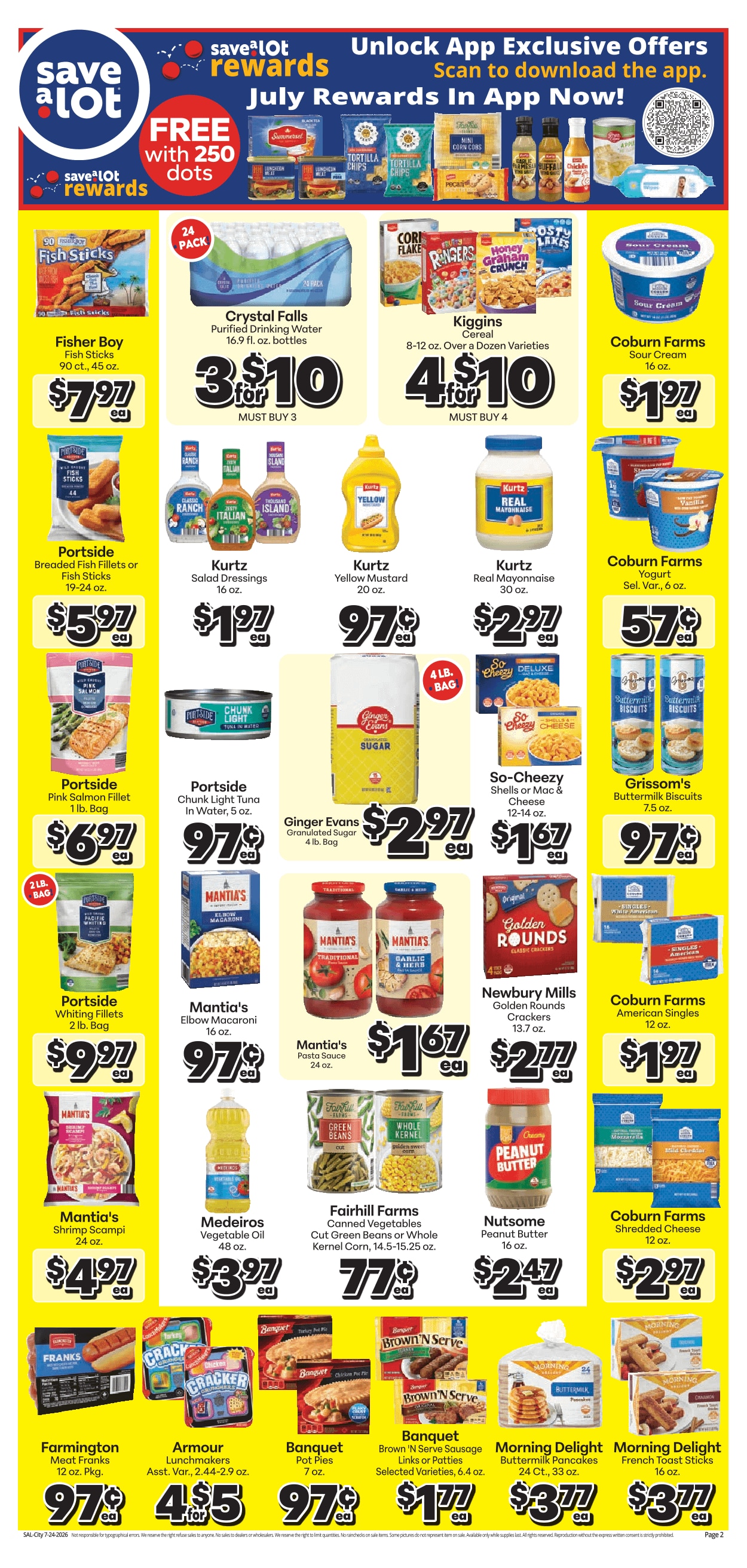 Save a Lot Food Stores (Philadelphia Area, PA) Weekly Ad July 24 - August 6, 2026