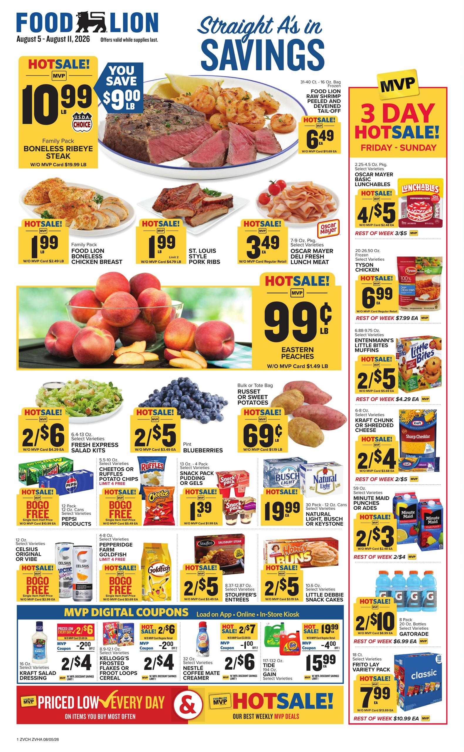 Food Lion (Staunton–Harrisonburg Area, VA) Weekly Ad August 5 - 11, 2026