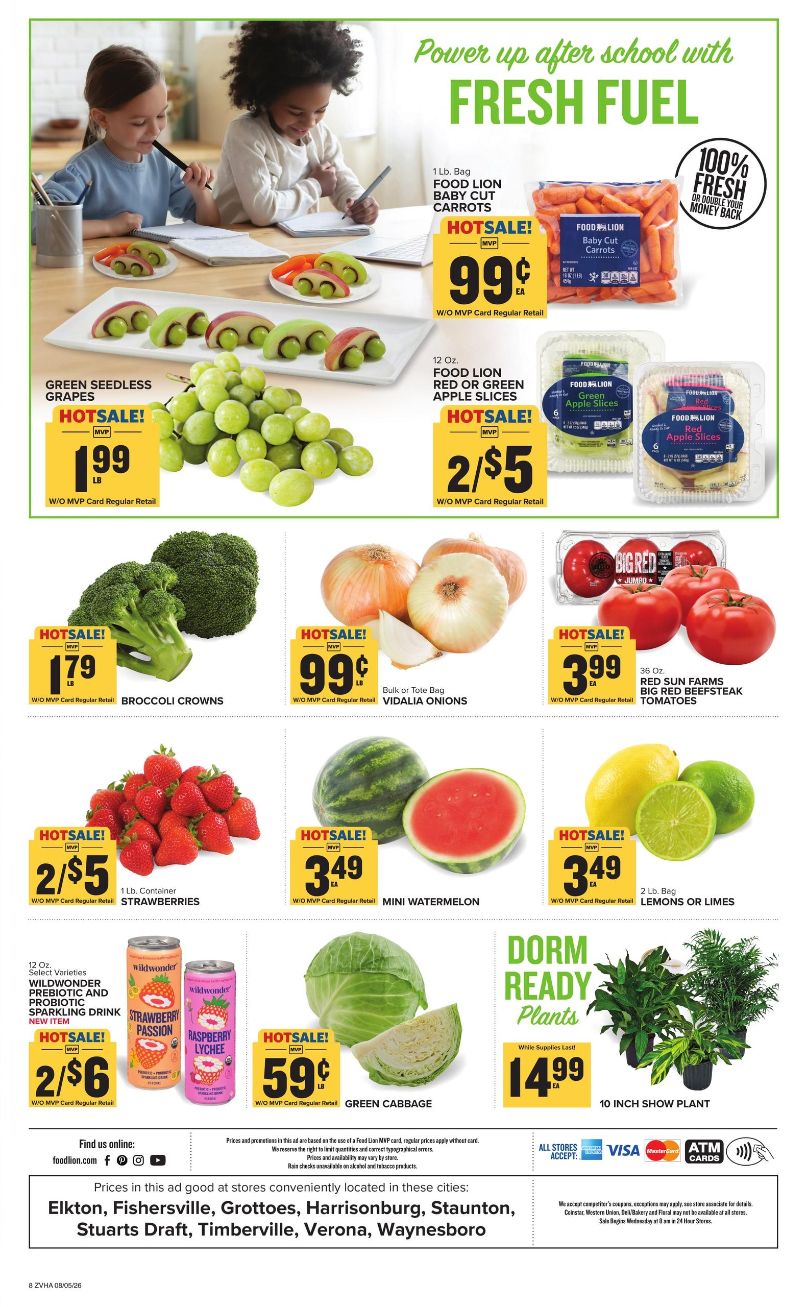 Food Lion (Staunton–Harrisonburg Area, VA) Weekly Ad August 5 - 11, 2026
