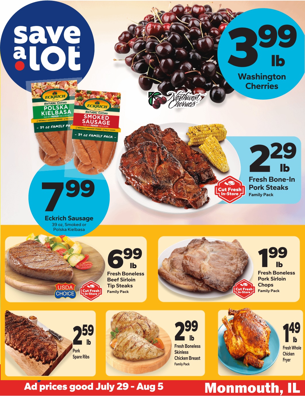 Save a Lot Food Stores (200 N Main St, Monmouth, IL) Weekly Ad July 29 - August 5, 2026