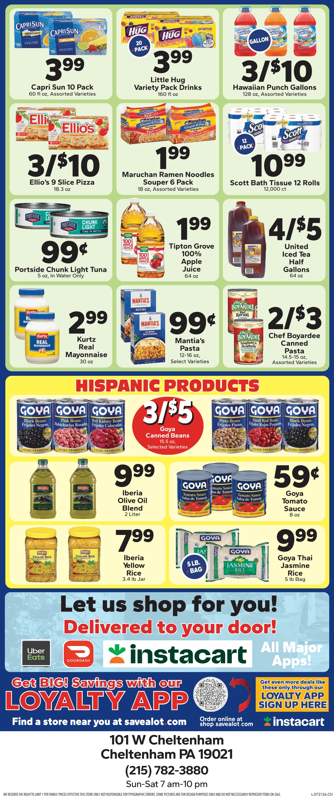 Save a Lot Food Stores (Cheltenham, PA) Weekly Ad July 31 - August 6, 2026