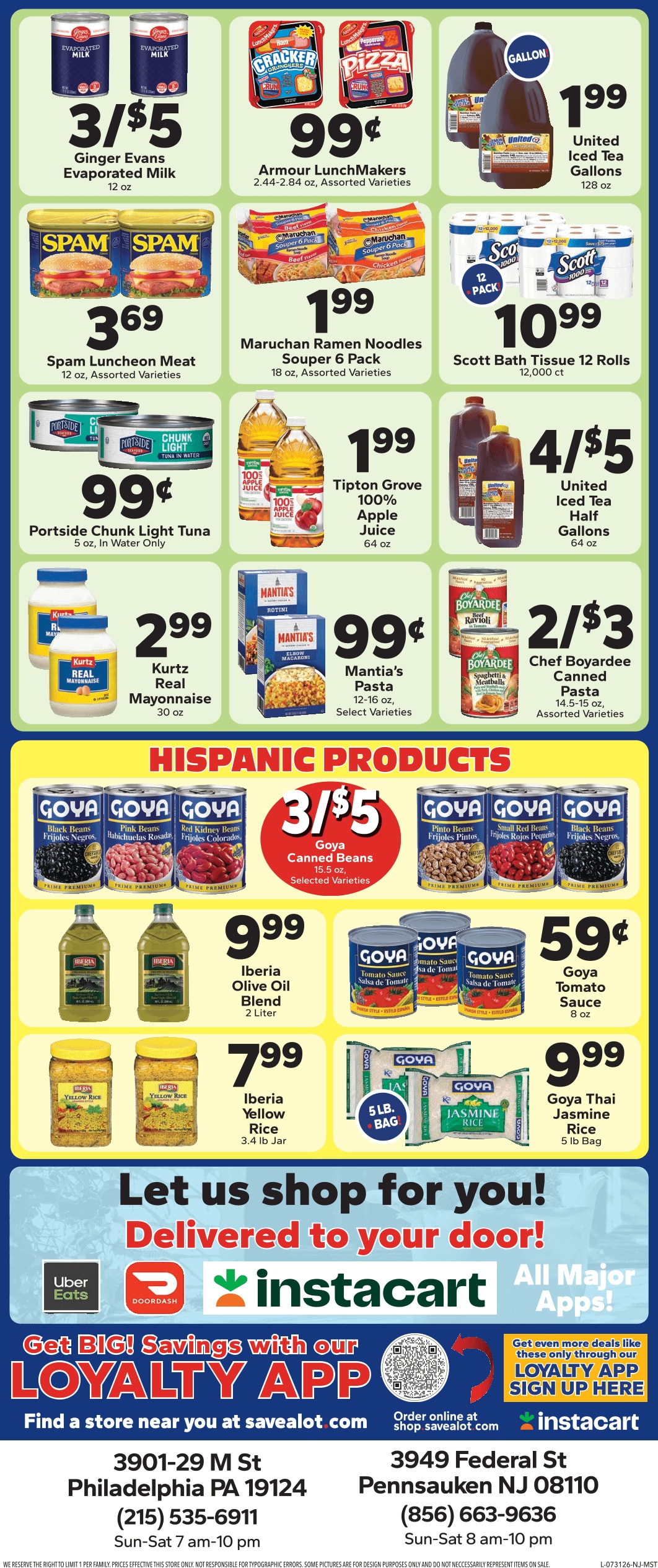 Save a Lot Food Stores (Pennsauken and other locations, NJ) Weekly Ad July 31 - August 6, 2026