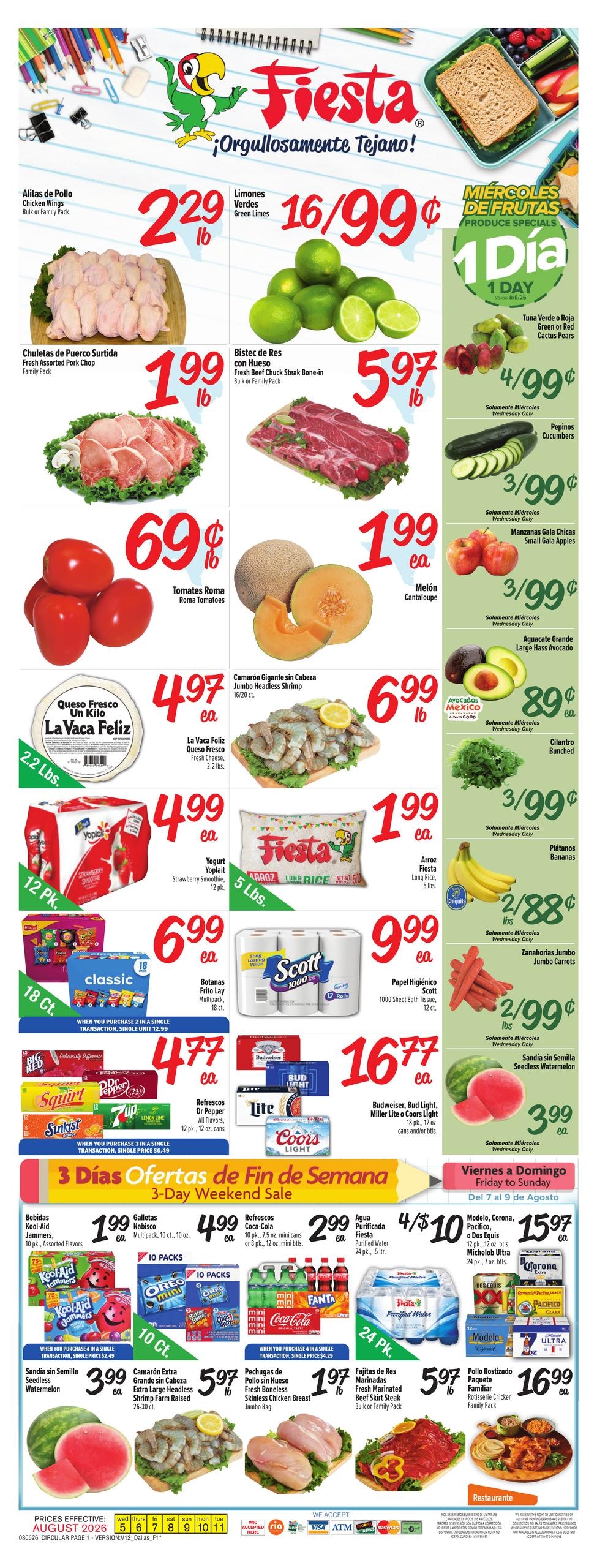 Fiesta Mart (Mckinney–Richardson Area, TX) Weekly Ad August 5 - 11, 2026