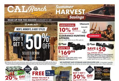 C-A-L Ranch Stores (AZ, CA, ID, NV, UT) Summer Harvest Savings Weekly Ad August 5 - 25, 2026
