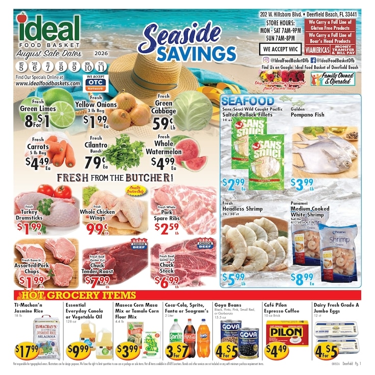 Ideal Food Basket (Deerfield Beach, FL) Weekly Ad August 5 - 11, 2026