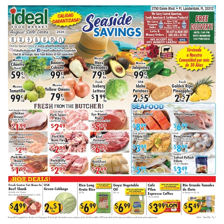Ideal Food Basket (Fort Lauderdale, FL) Weekly Ad August 5 - 11, 2026