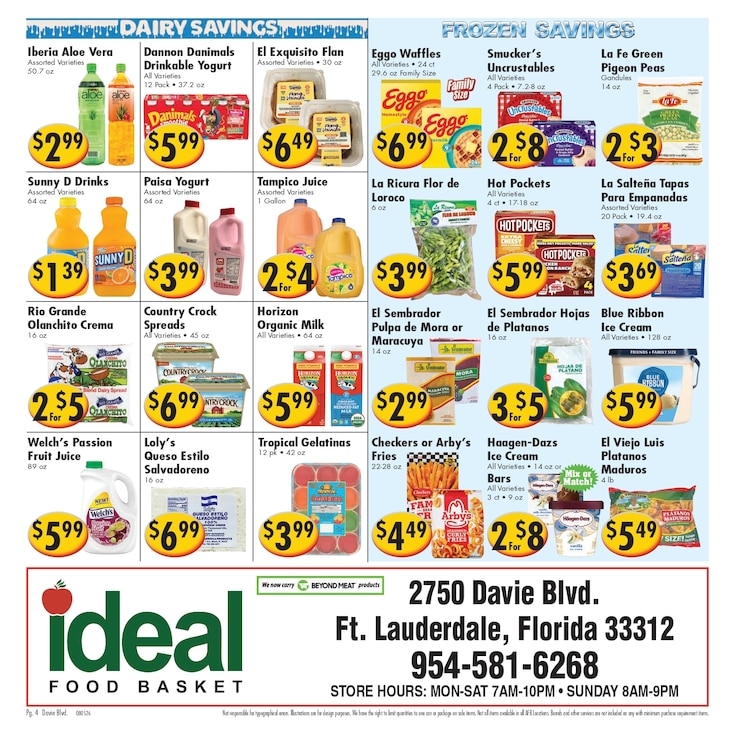 Ideal Food Basket (Fort Lauderdale, FL) Weekly Ad August 5 - 11, 2026