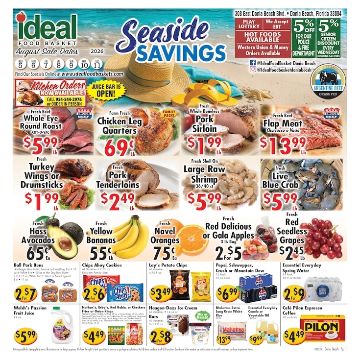 Ideal Food Basket (Dania Beach, FL) Weekly Ad August 5 - 11, 2026