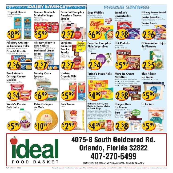 Ideal Food Basket (4075 South Goldenrod Road, Orlando, FL) Weekly Ad August 5 - 11, 2026