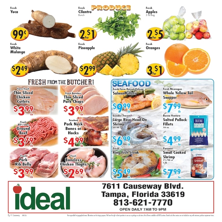 Ideal Food Basket (Tampa, FL) Weekly Ad August 5 - 11, 2026