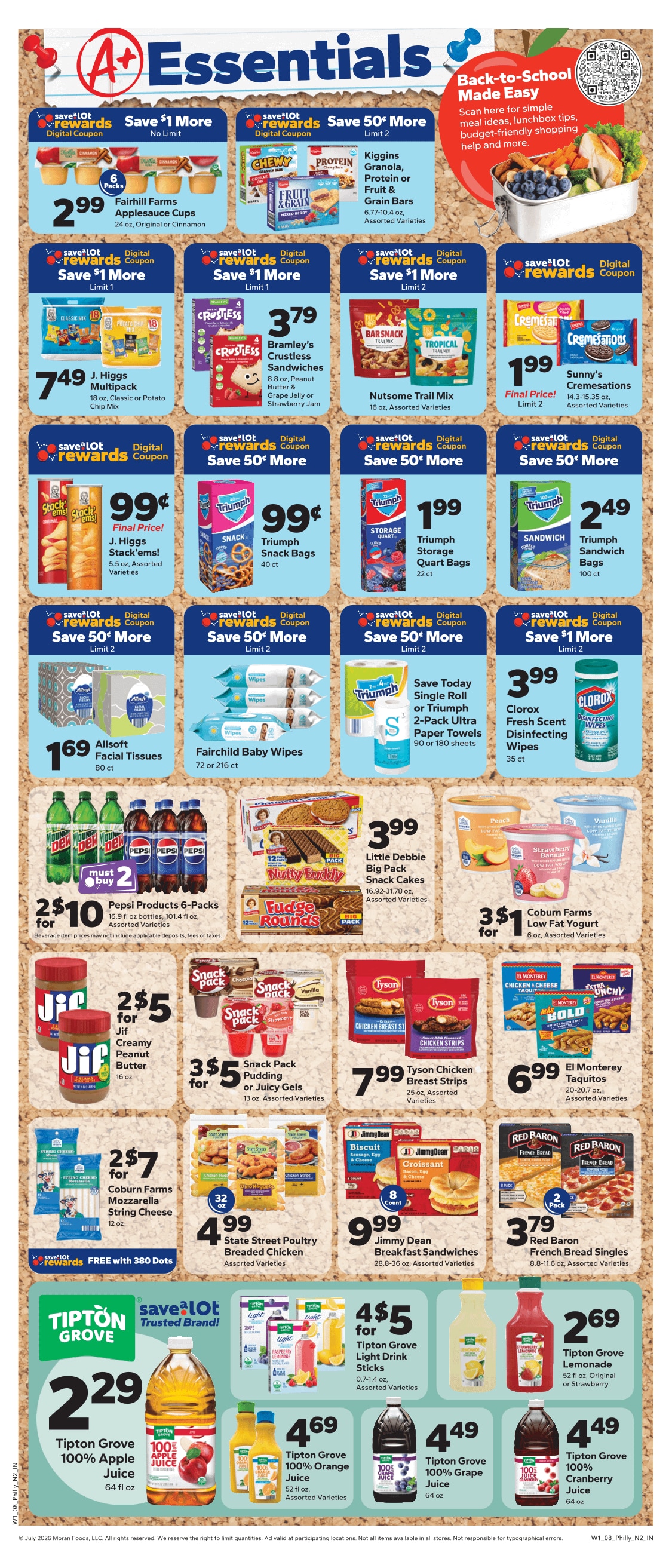 Save a Lot Food Stores (Philadelphia, PA) Weekly Ad August 5 - 18, 2026
