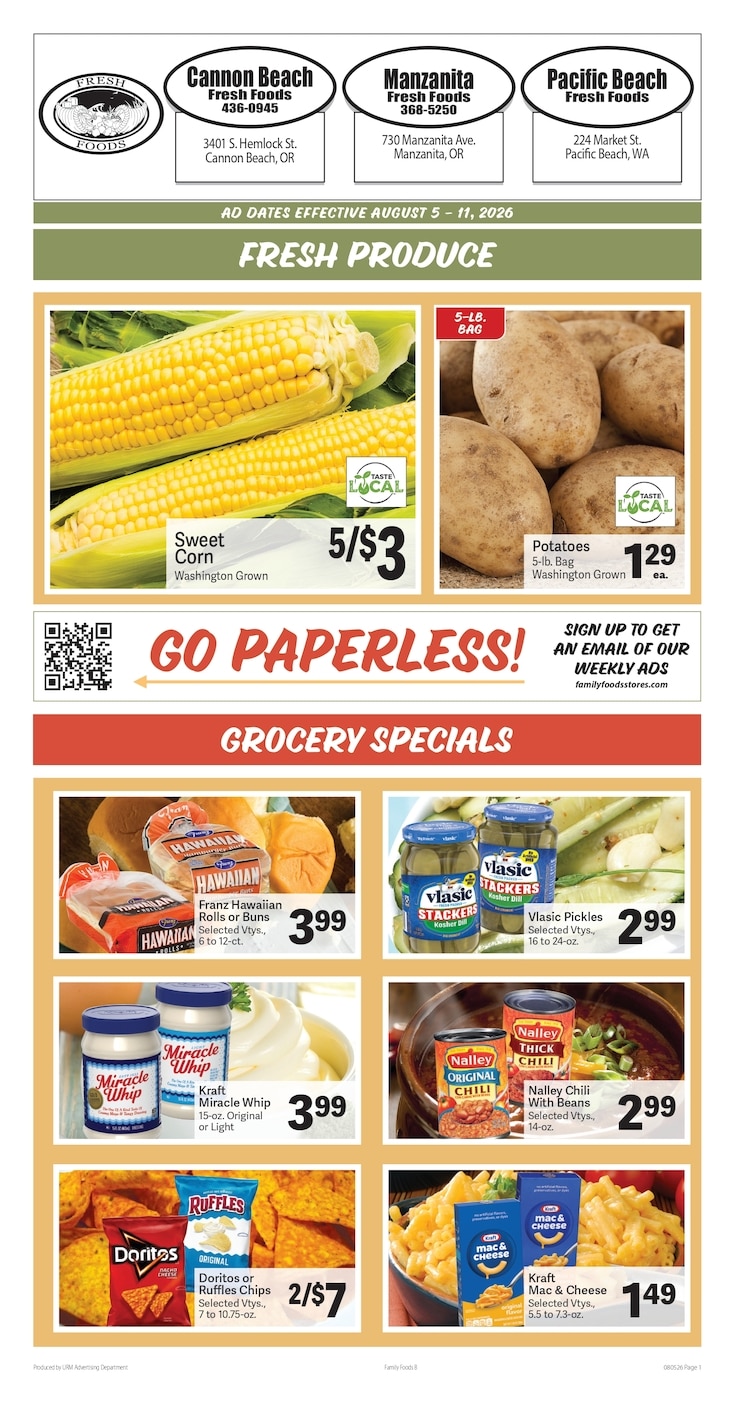 Fresh Foods Marketplace Weekly Ad August 5 - 11, 2026