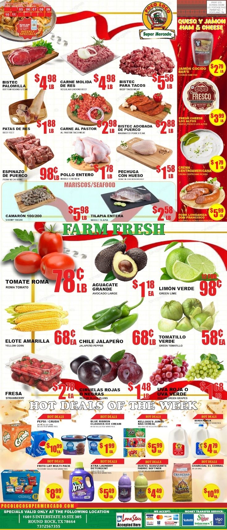 Poco Loco Supermercado (Round Rock, TX) Weekly Ad August 5 - 11, 2026