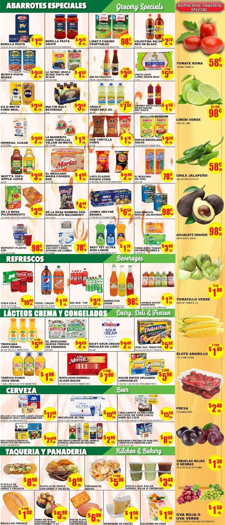 Poco Loco Supermercado (Rosenberg, TX) Weekly Ad August 5 - 11, 2026