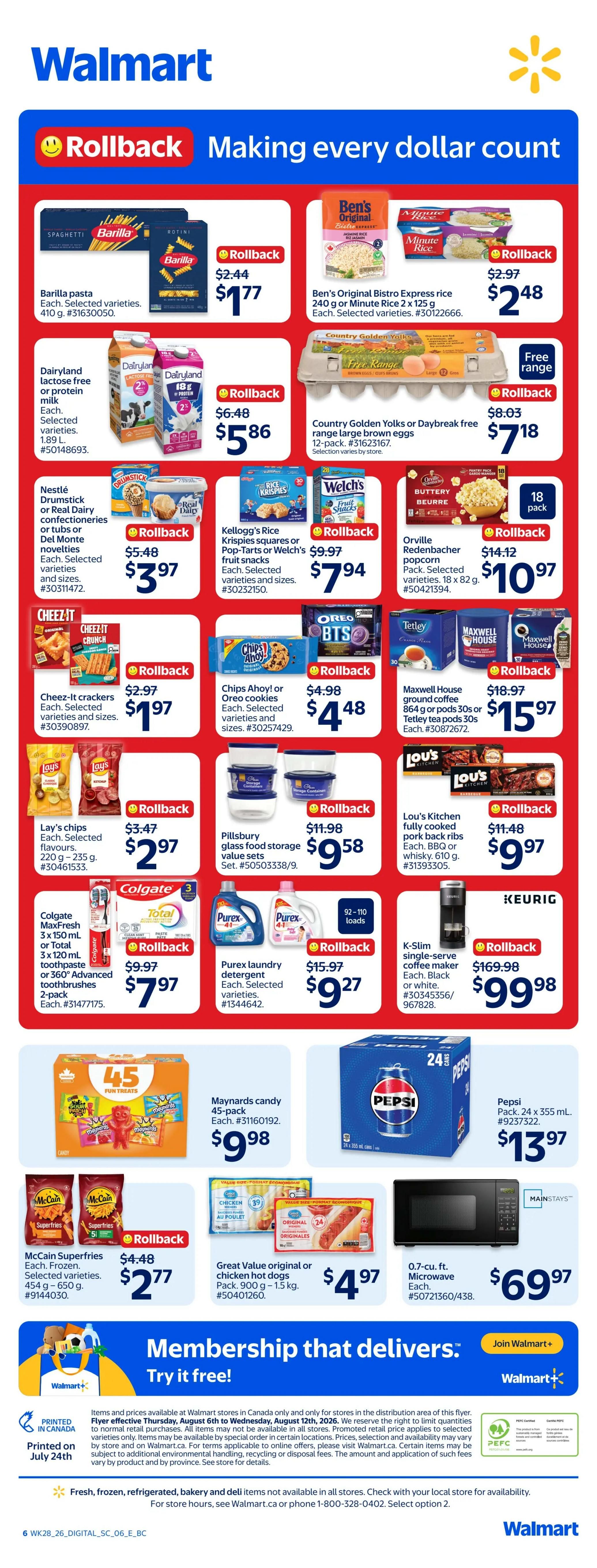 Walmart (West) Flyer August 6 to 12