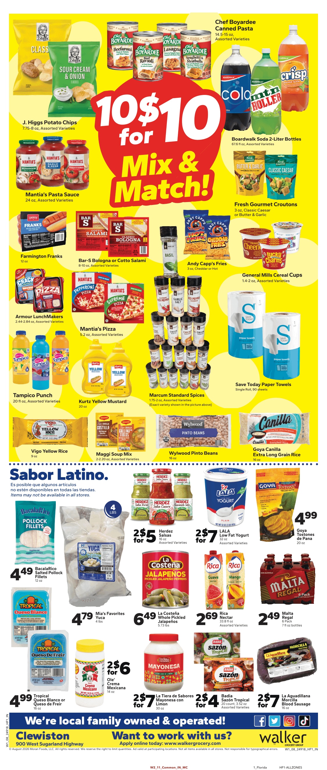 Save a Lot Food Stores (Clewiston, FL) Weekly Ad August 5 - 11, 2026