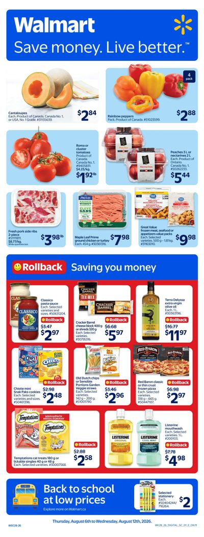 Walmart (ON) Flyer August 6 to 12
