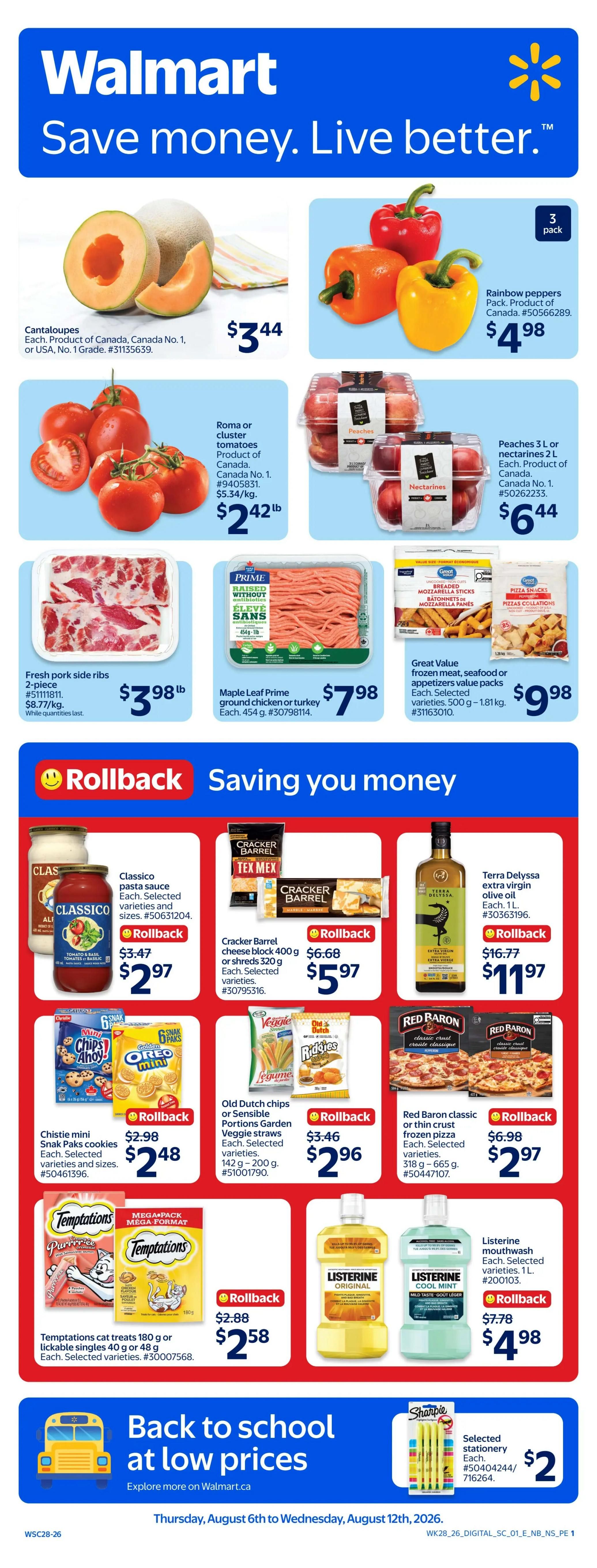 Walmart (Atlantic) Flyer August 6 to 12