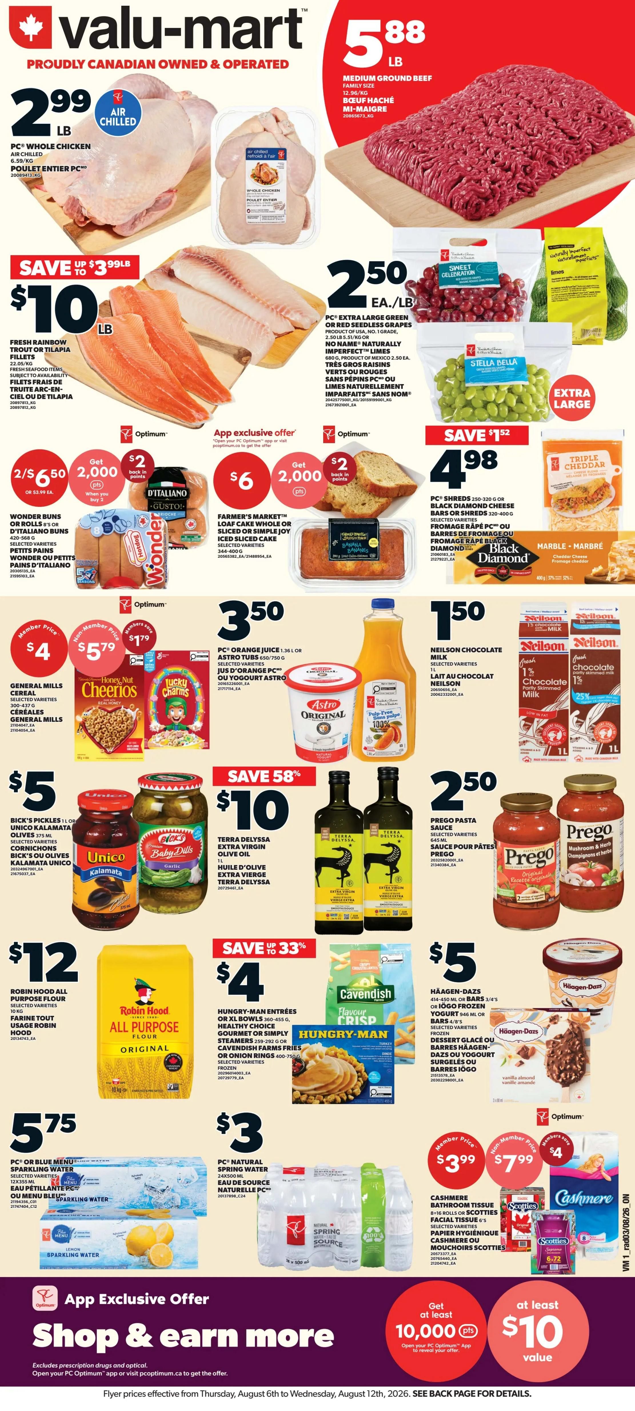 Valu-mart Flyer August 6 to 12