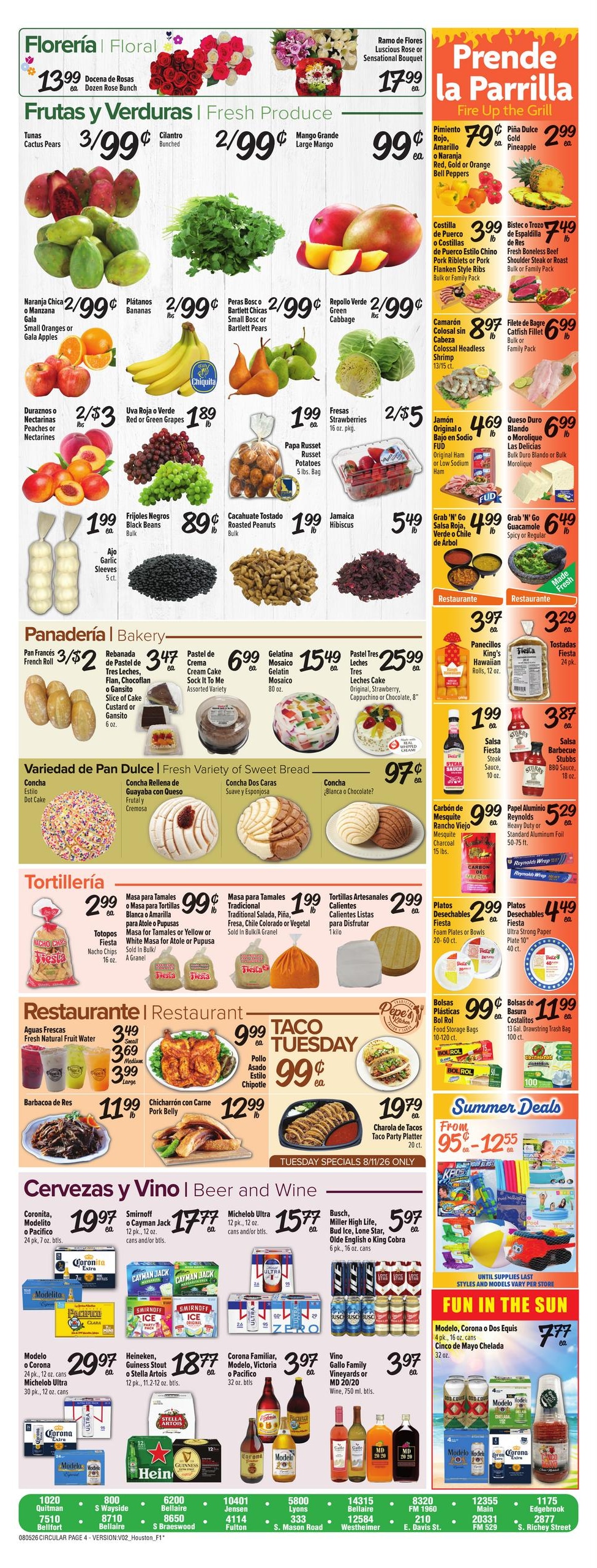 Fiesta Mart (Houston–Friendswood Area, TX) Weekly Ad August 5 - 11, 2026