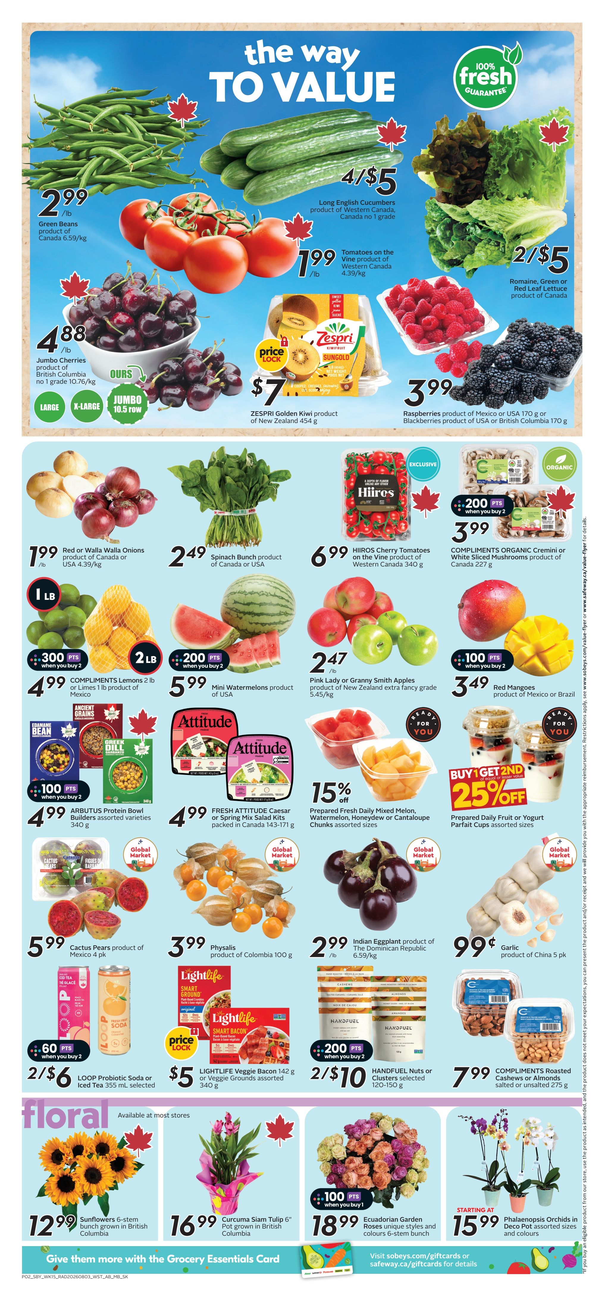 Sobeys/Safeway (SK & MB) Flyer August 6 to 12