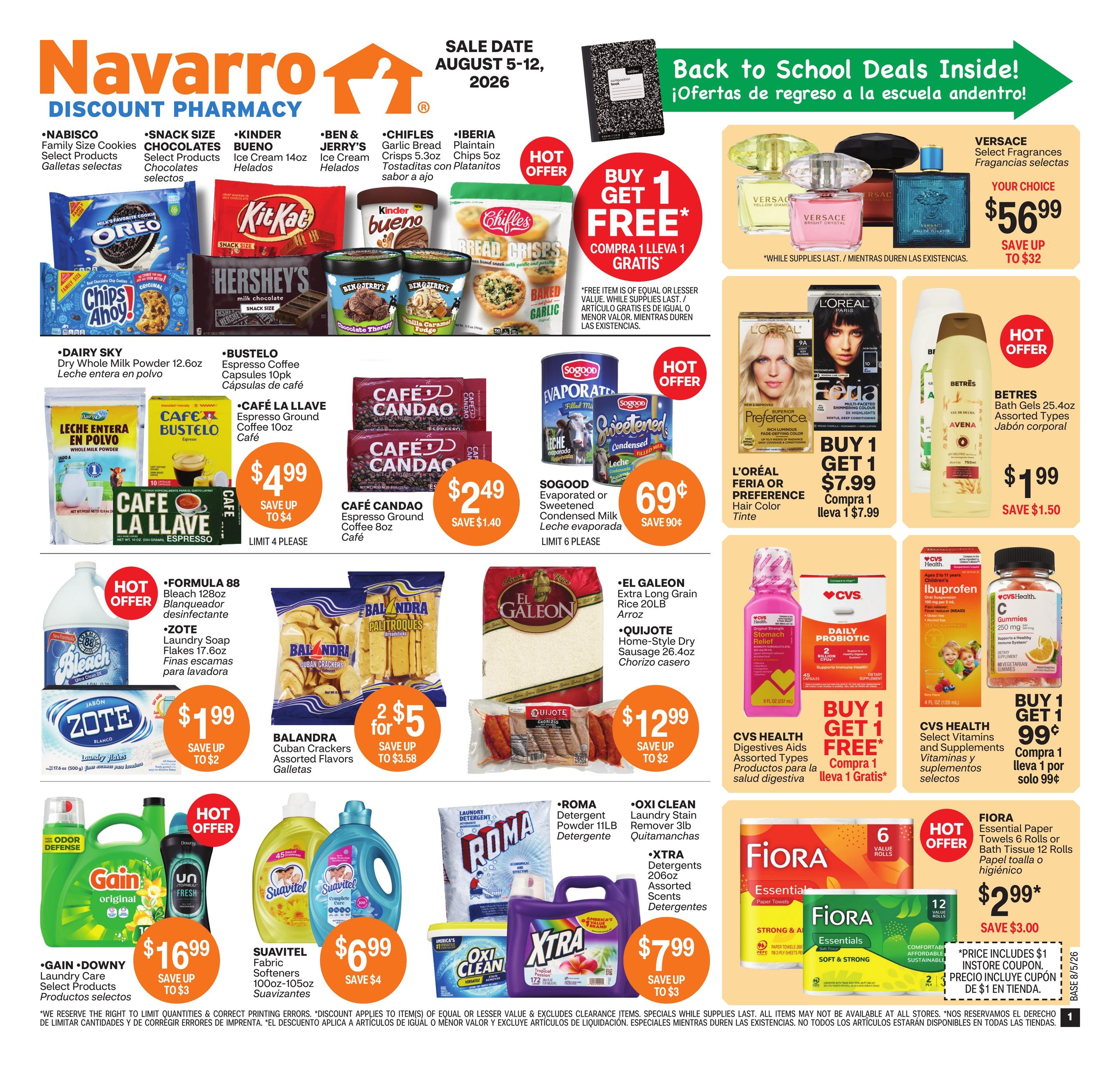 Navarro Discount Pharmacy (Davie–Miramar Area, FL) Weekly Ad August 5 - 12, 2026