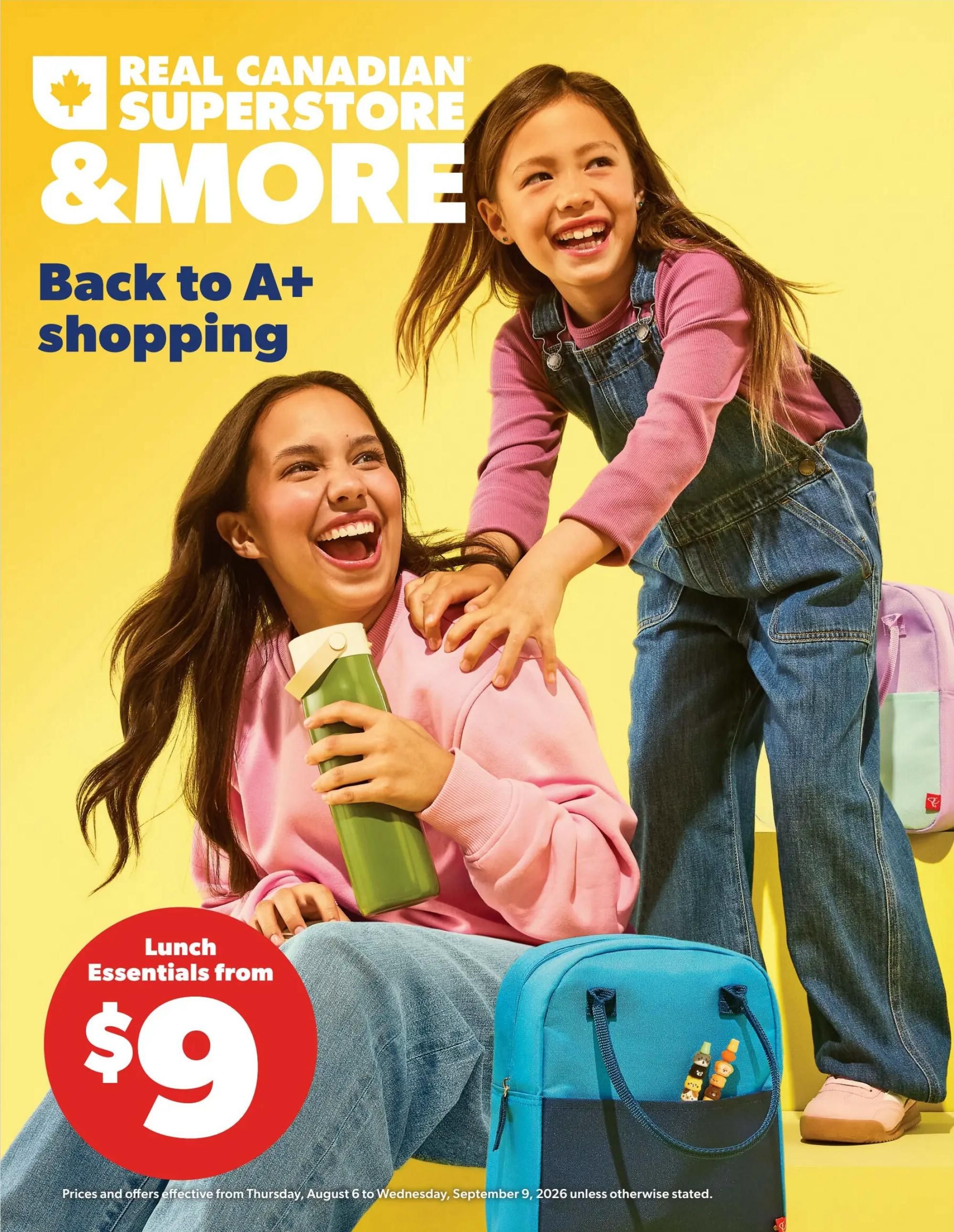 Real Canadian Superstore Back To School Flyer August 6 to September 9
