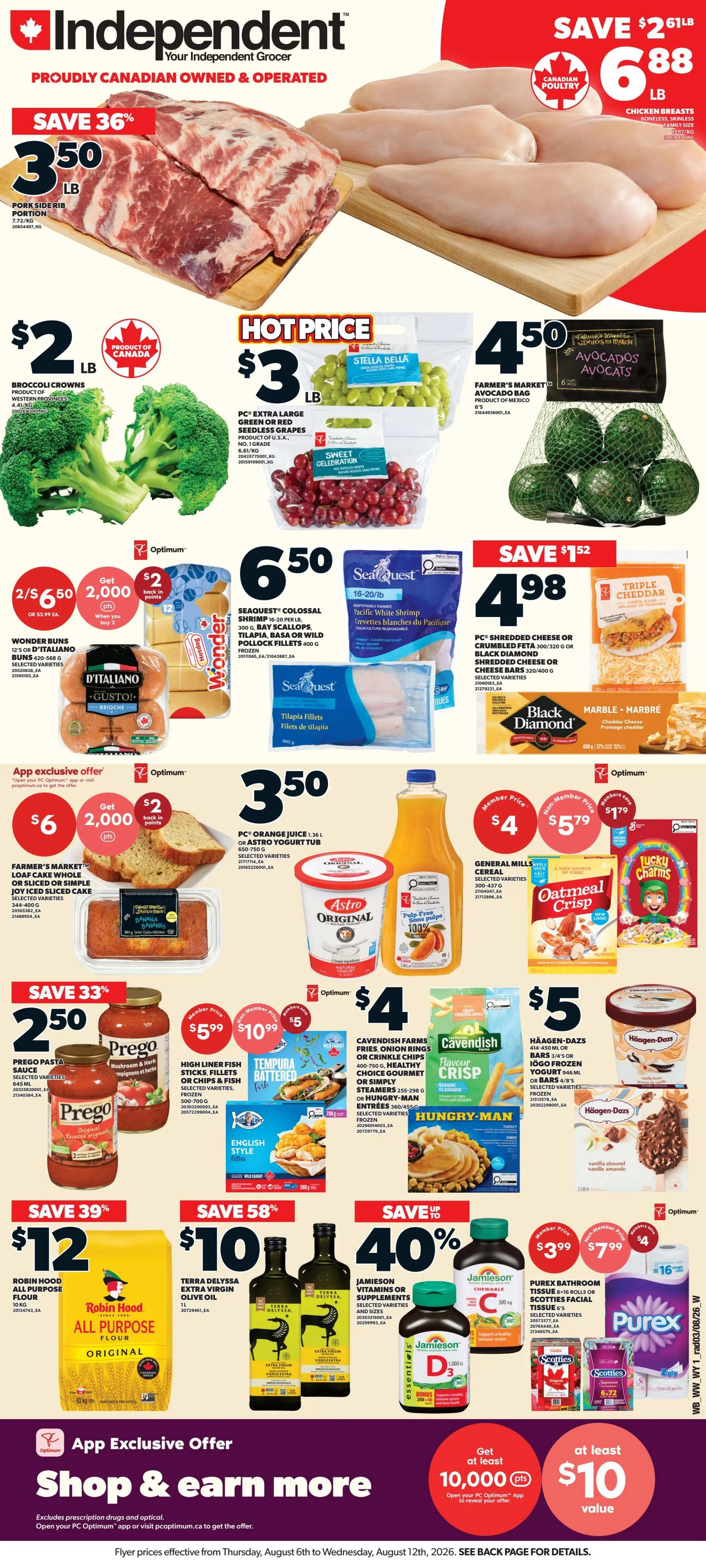 Independent Grocer (West) Flyer August 6 to 12