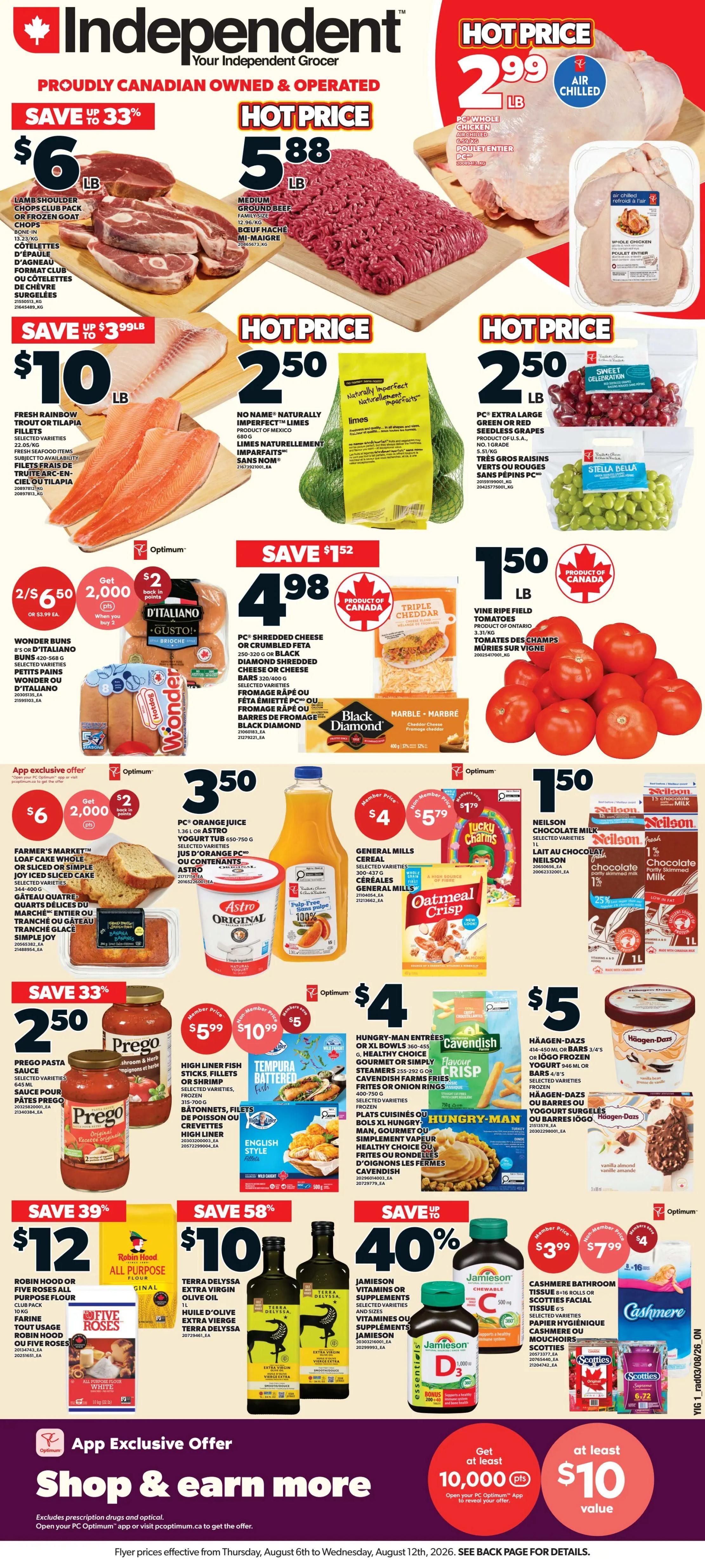 Independent Grocer (ON) Flyer August 6 to 12