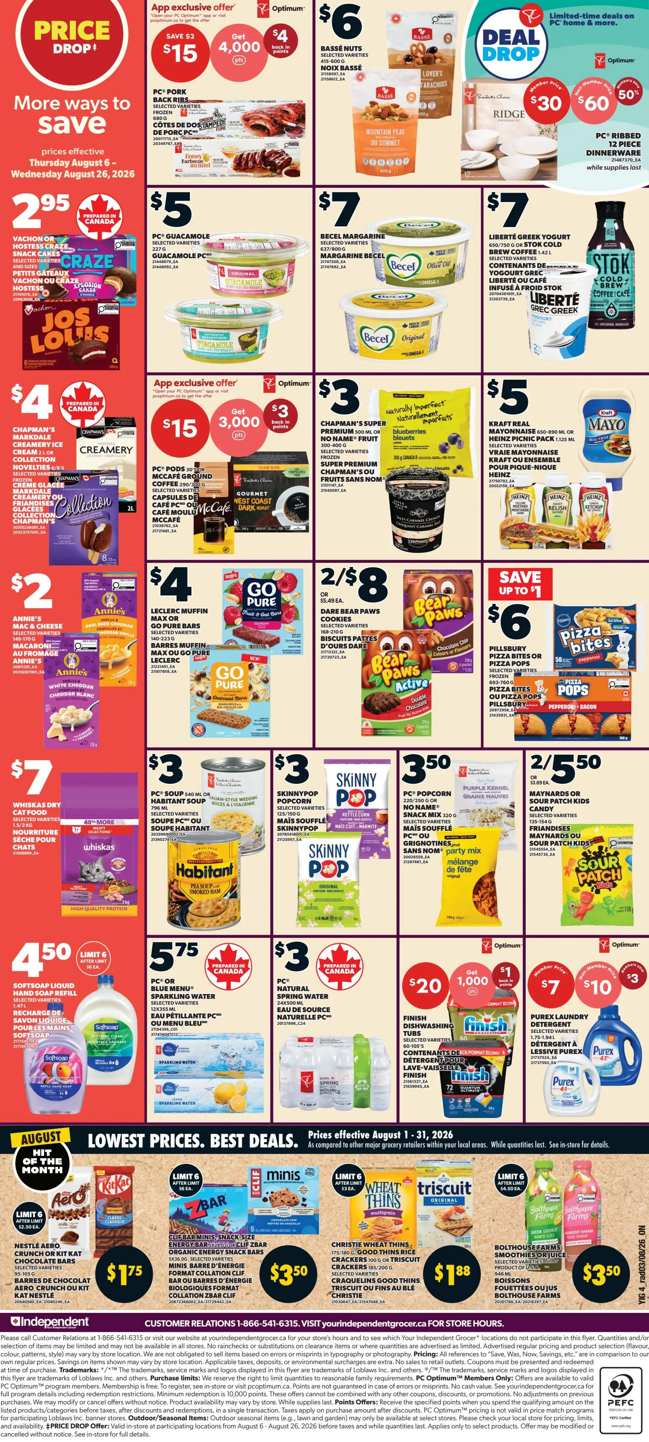 Independent Grocer (ON) Flyer August 6 to 12