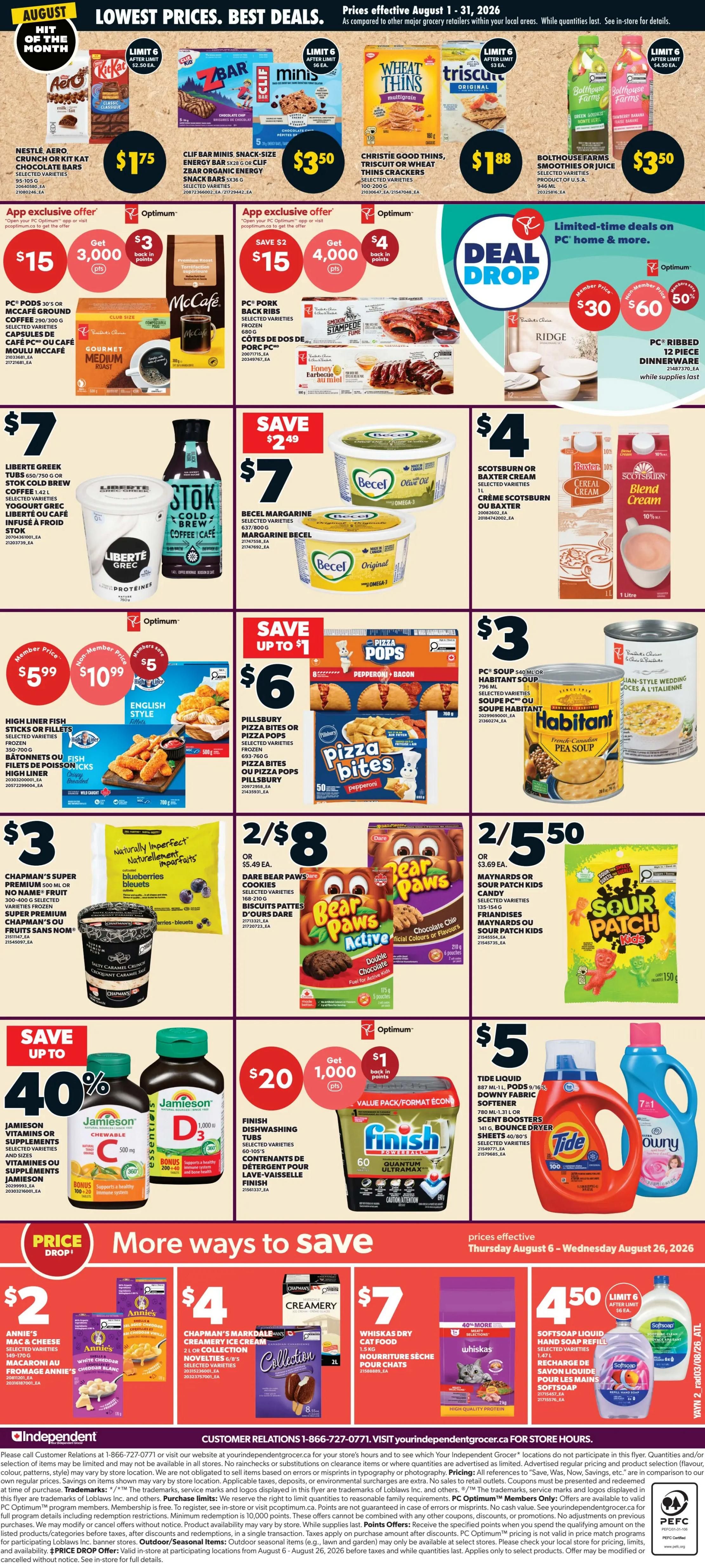 Independent Grocer (Atlantic) Flyer August 6 to 12