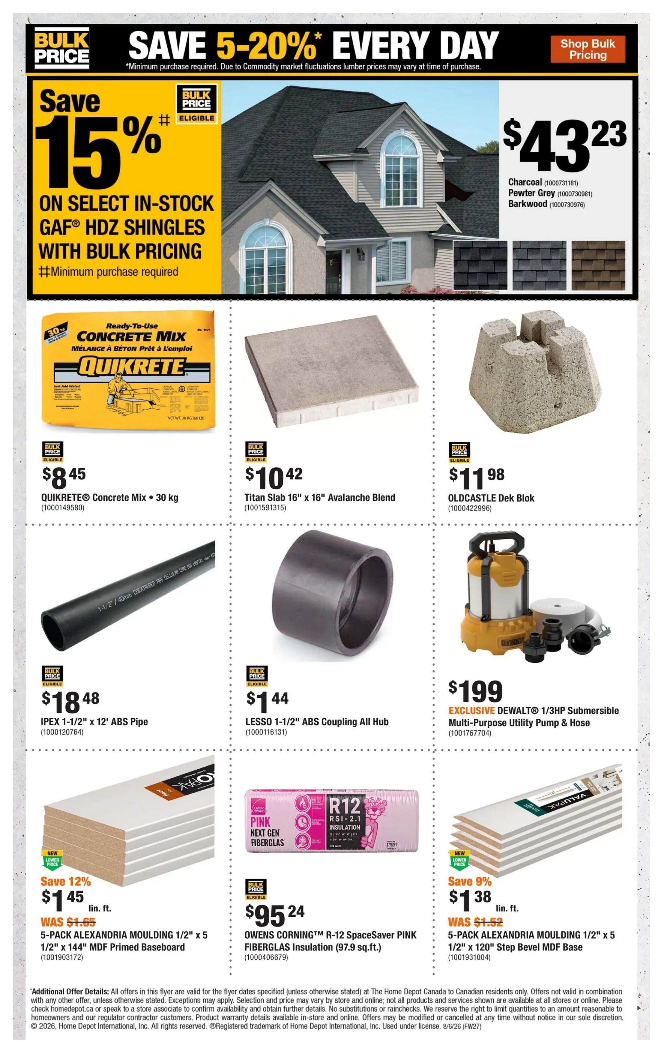 Home Depot (BC) Flyer August 6 to 19