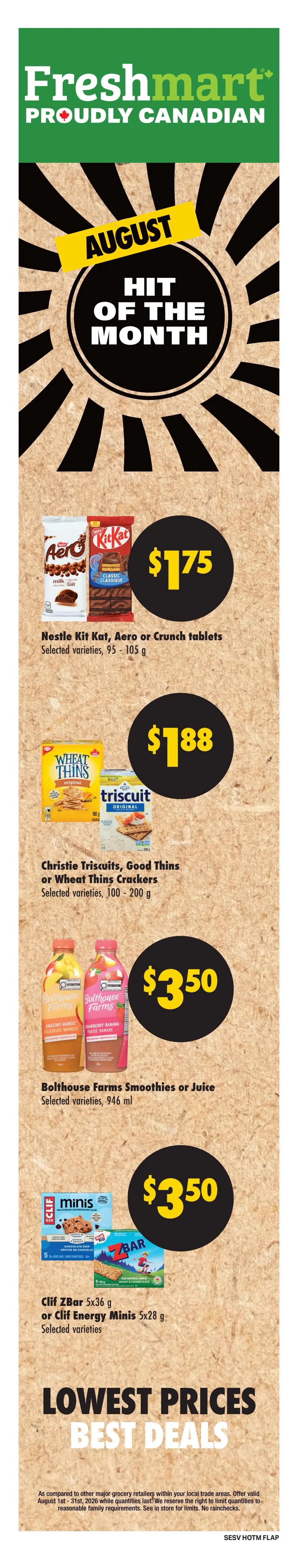 Freshmart (West) Flyer August 6 to 12