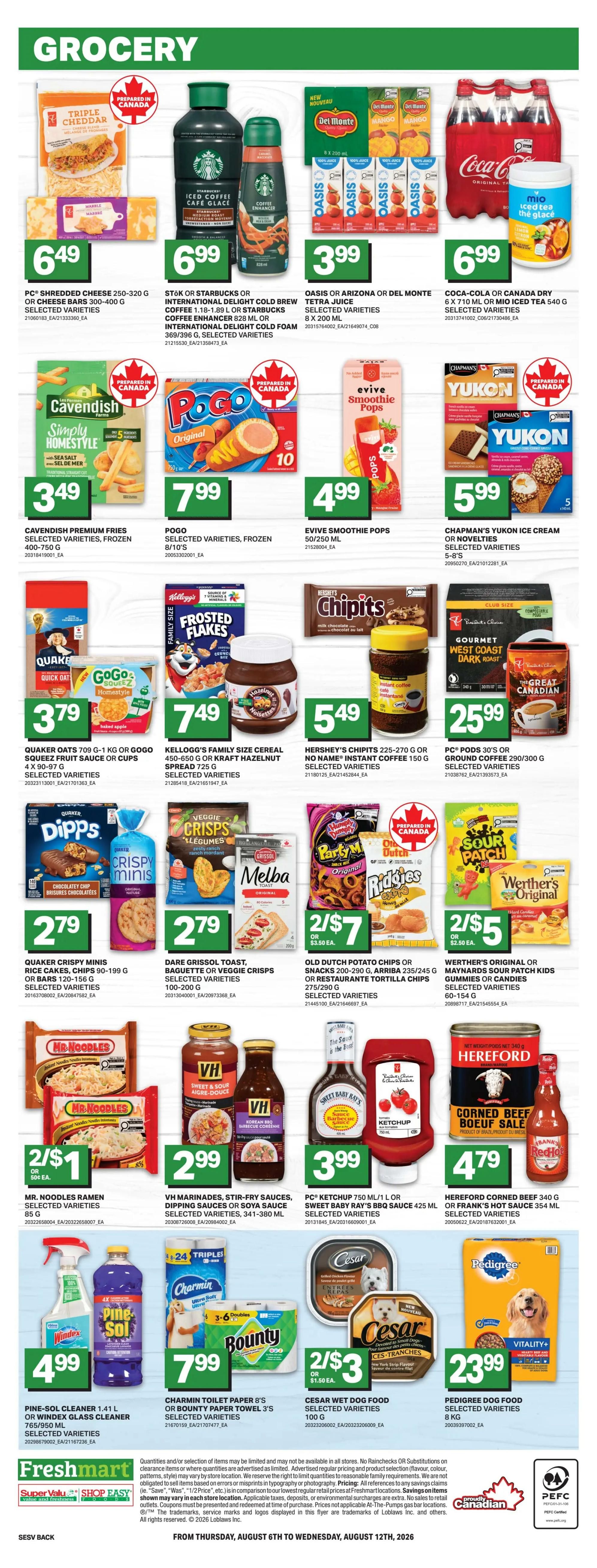 Freshmart (West) Flyer August 6 to 12