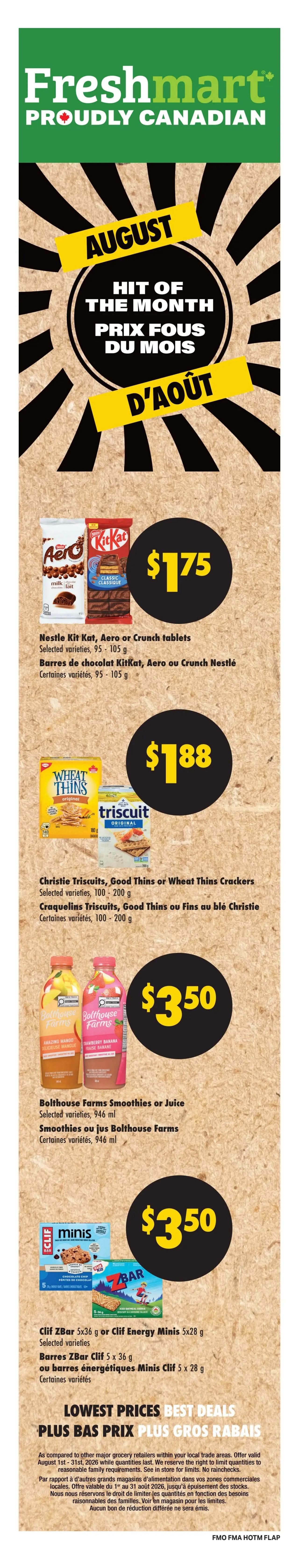 Freshmart (Atlantic) Flyer August 6 to 12
