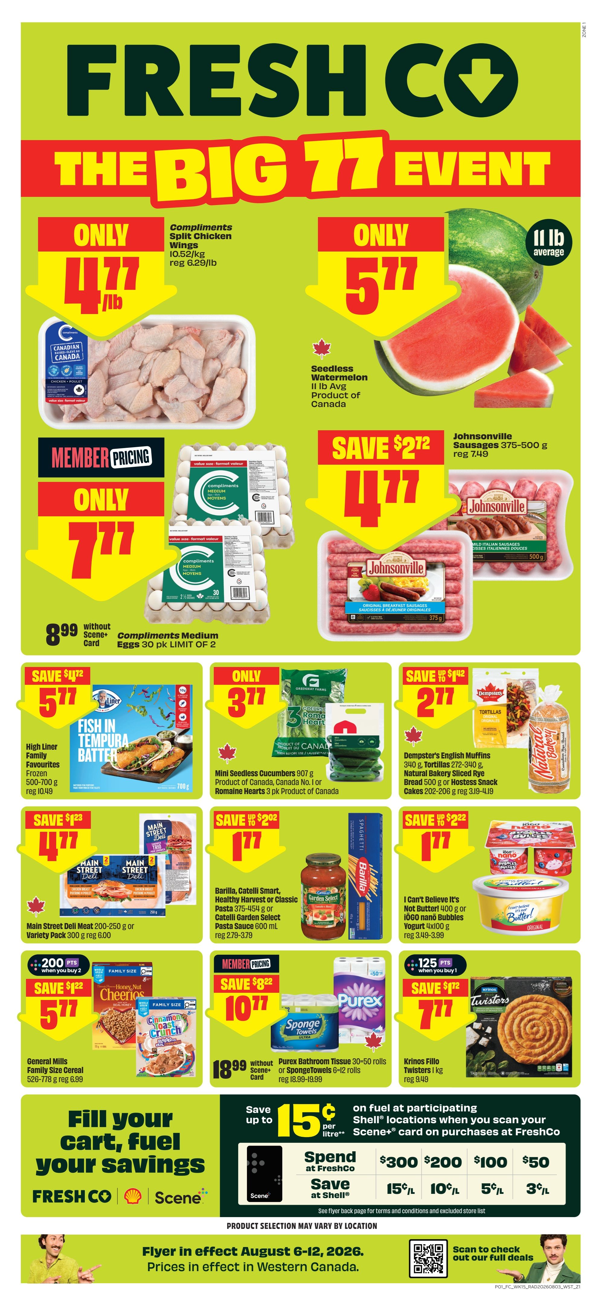 FreshCo (West) Flyer August 6 to 12