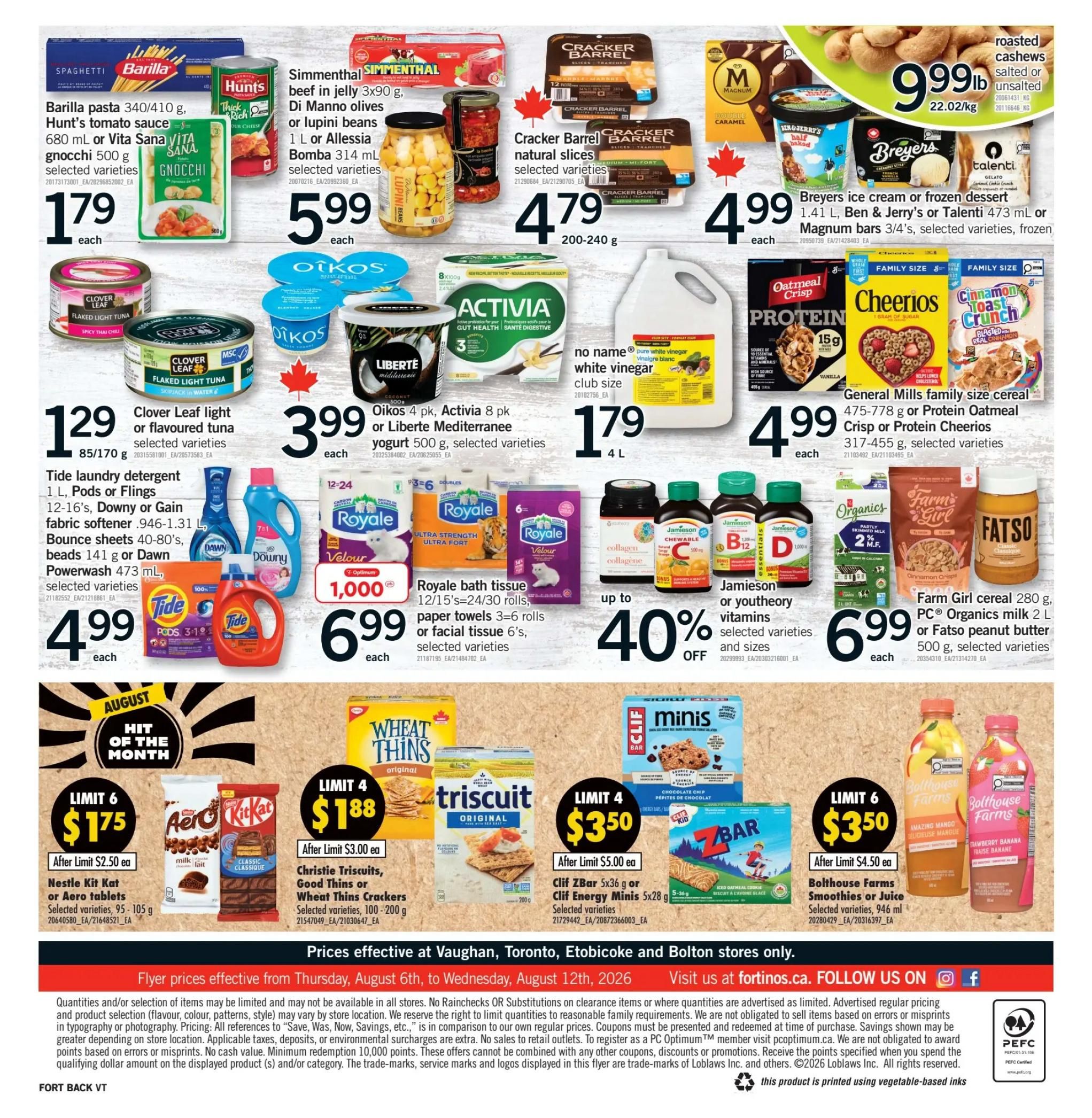 Fortinos Flyer August 6 to 12