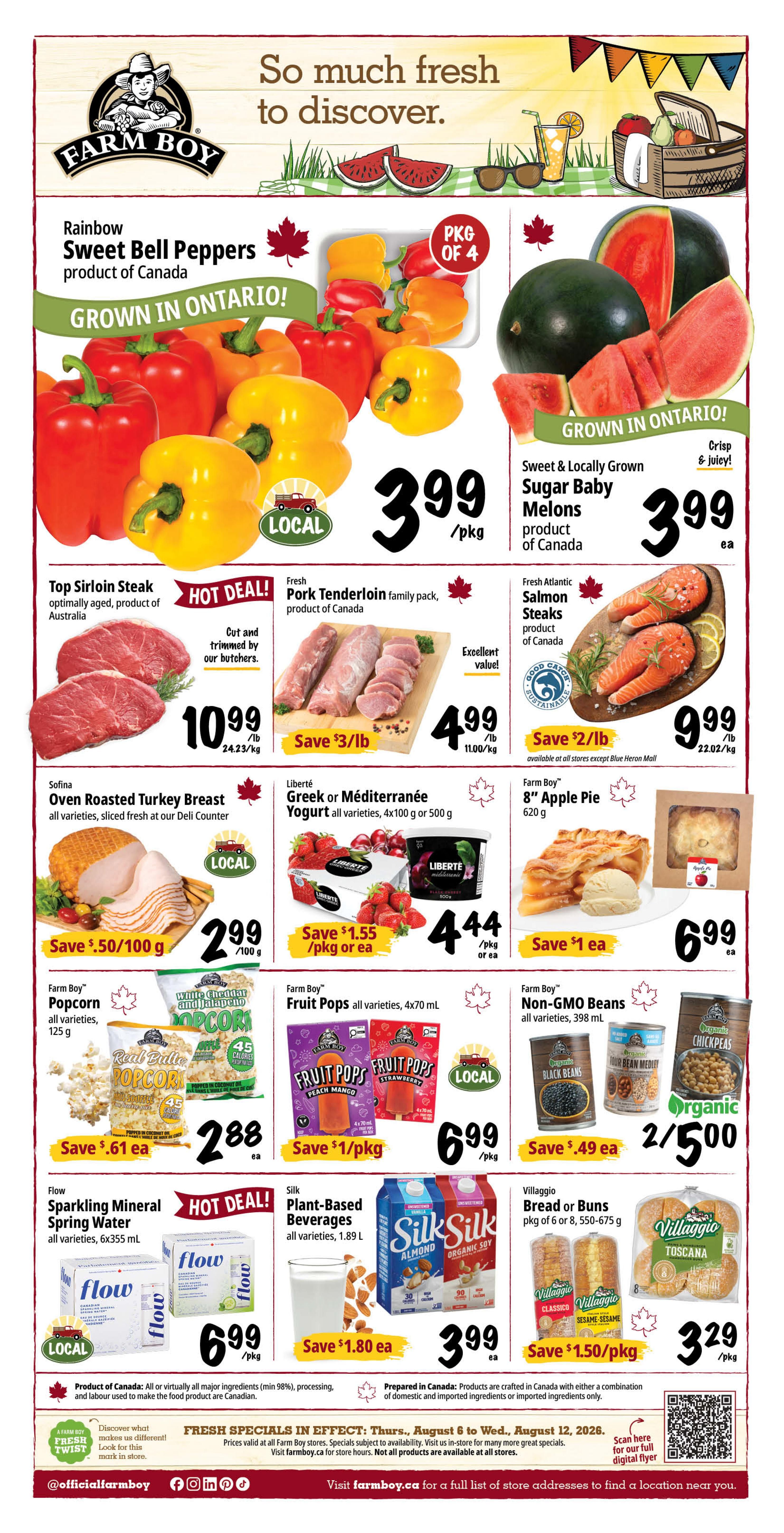 Farm Boy Flyer August 6 to 12